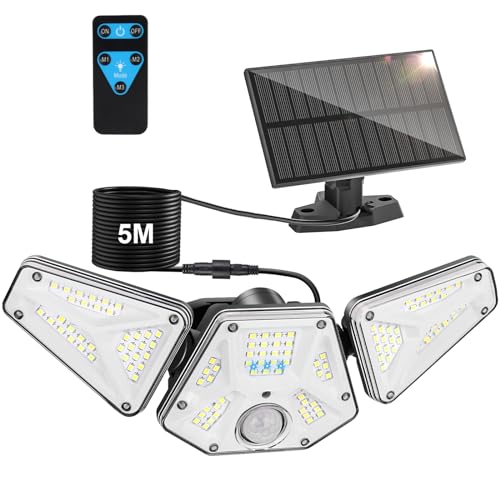 Projecteur Solaire Extérieur YD LIFE 1200LM - 188 LEDs, Détecteur Mouvement, IP65, 3 Modes