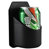 Ueeksry Beer Holder for The Shower, Portable Shower Drink Cup Bottle Holder for Beer Can and Beverage, Multifunctional Wall-Mounted Holder, Free Your Hands - Black