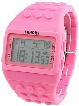 CursOnline Orologio Digitale da Polso Ufficiale Shhors Unisex e Bambino Water  Resistant Bracciale Mattonicini Costruzioni Design Watch Luce LED Allrme  Sveglia Crono MOD.34-14/CoL (Rosa) : Amazon.it: Orologi