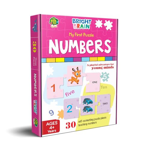 Image of The Book Tree Bright Brain Numbers 30 Piece Jigsaw Puzzle for Preschoolers, Educational Toy for Learning 123, Gifts for Kids Ages 3 to 6 by Majestic Book Club