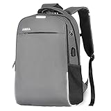 [AISFA] リュック PC ビジネスバックパック 大容量 ラップトップバック USB充電ポート付き (グレー)