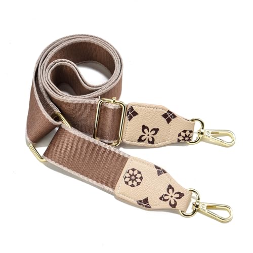 Image of Purse Strap Wide Replacement Crossbody Bag Straps, 1.5 inch Canvas Handbag Shoulder Strap, Adjustable Tote Belt(Gold Hardware