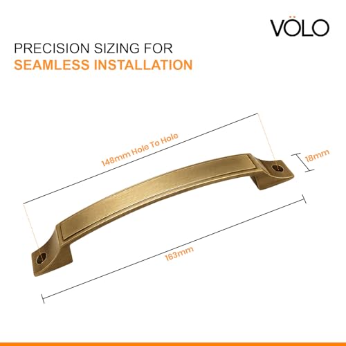 Image of VOLO Antique Finish Door and Window Handle for Home, Kitchen, and Office Doors - Cabinet and Window Handle (Model: R-137) (2, 128MM (6 Inch))