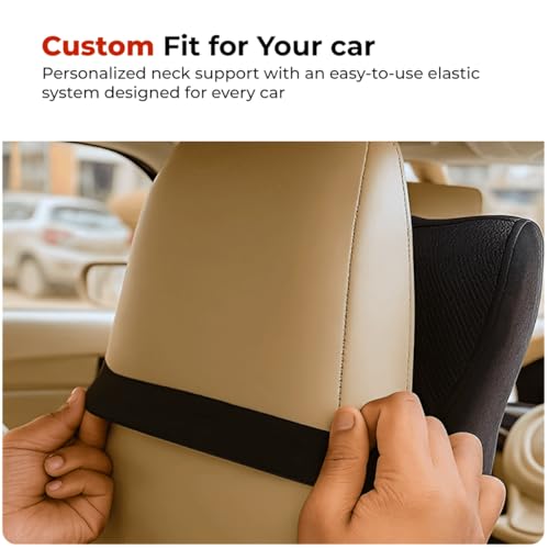 Image of Trajectory Car Neck Rest Pillow Memory Foam Cushion for Car Seat I Head Rest for Neck & Cervical Comfort for Men and Women Black (As seen on Shark Tank)
