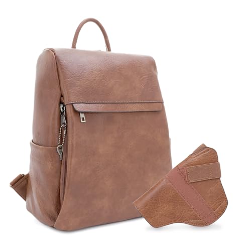 JESSIE & JAMES Sierra Concealed Carry Lock and Key Backpack Purse - Mauve