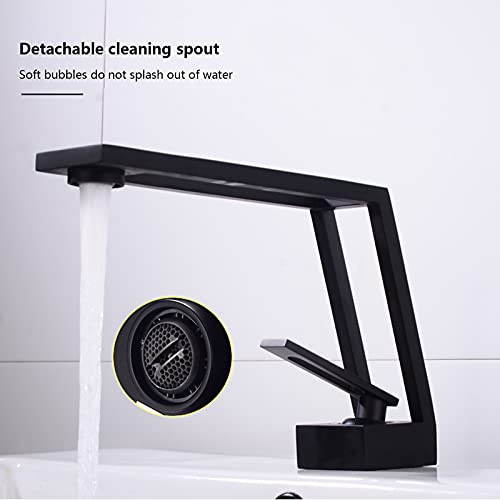 Mitigeur d'eau chaude et froide en laiton noir mat durable