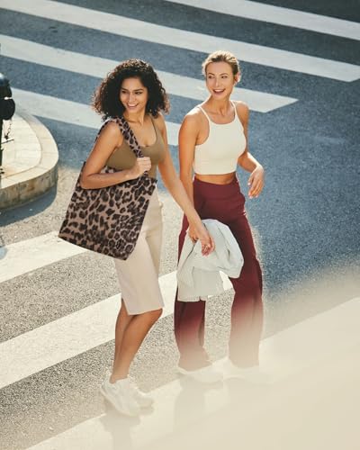 Prite Handtasche Damen Tote Bag Shopper Groß Umhängetasche Cord Beuteltasche Stofftasche für College Schule Arbeit Reisen Einkaufen