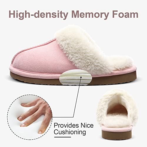 Image of Litfun Women's Fuzzy Memory Foam Slippers Fluffy Winter House Shoes Indoor and Outdoor