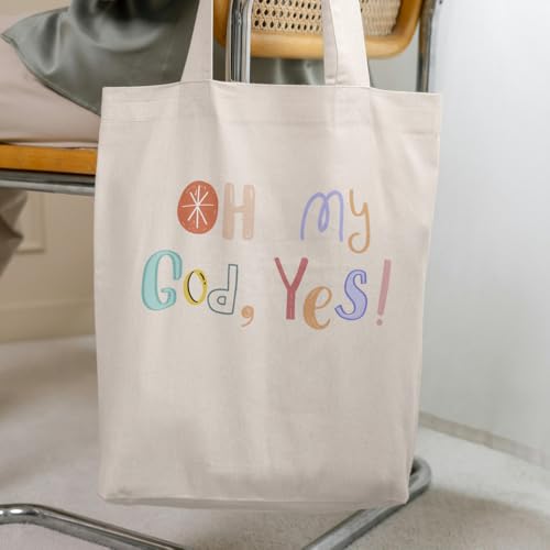 Image of Roundsun Cotton Canvas Vertical Tote Bag With Main Zipper Closure & Inner Pocket Size 16 Height 14 Width 3.5 Base |300 GSM Cloth|Shopping /Grocery Multi-Purpose Bag