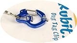 Rubit The Easy Dog Tag Curve Shape Switch Clip, Small, 0.85-Inch Diameter, Blue