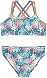 Playshoes Mädchen Zweiteiler Bikini, Blau Palmen, 146/152 cm