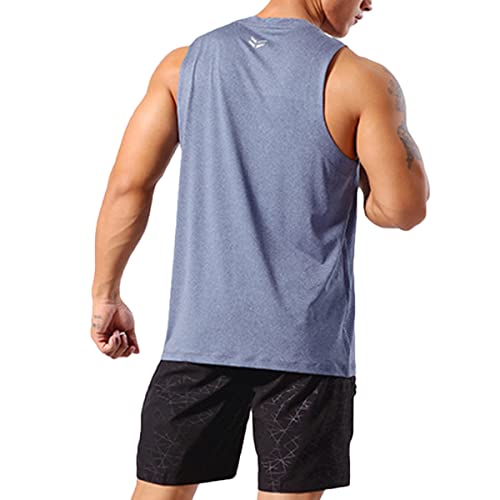 Mens Workout Muscle Tanks Gym Vest Fitness Jogging Sports Tank Tops Quick-Dry T49T513