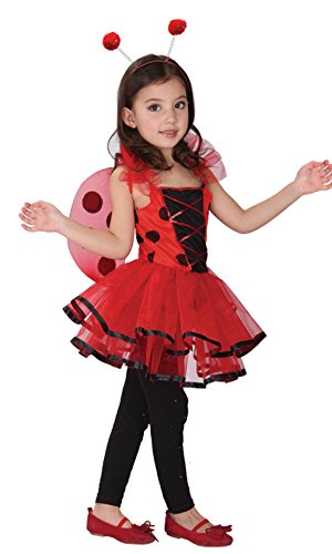 GIFT TOWER Déguisement Petite Fée Coccinelle Princesse Halloween Carnaval Costume Cosplay Enfant Fille (10-12 ans) Cover