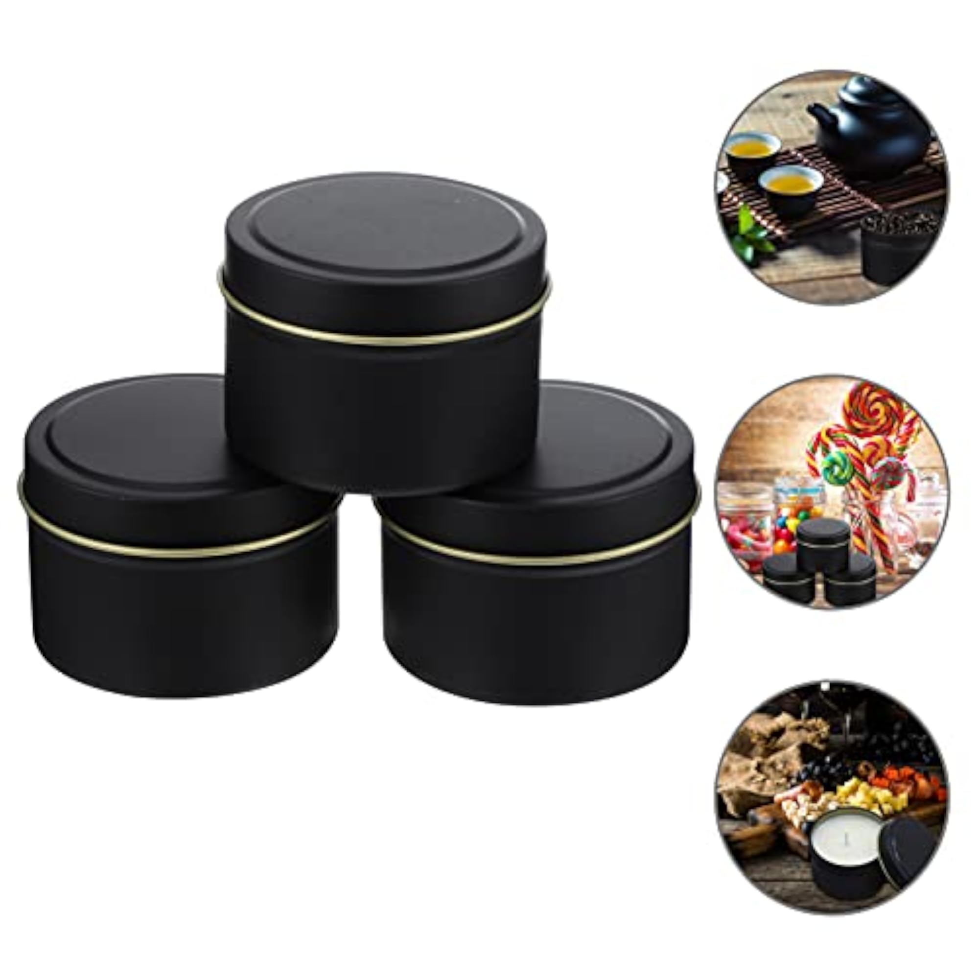 10pcs Metal Tins Empty Jars for Cosmetic and Candles