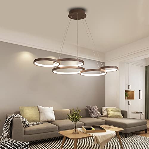 Lustre suspension LED dimmable à télécommande salon