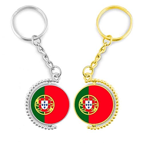 Porte-clés Portugal anneau métal doré pour souvenir et accessoire de sac