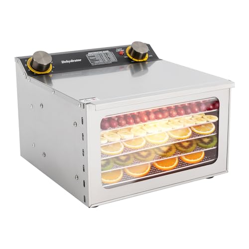 Lebensmittel-Trocknungsmaschine aus Edelstahl,Lebensmittel-Trocknungsmaschine,30-90℃,12h-Timer,Dörrautomat für die meisten Arten von Obst, Gemüse usw (6-stufige Lebensmittel-Trocknungsmaschine) – Bild 4