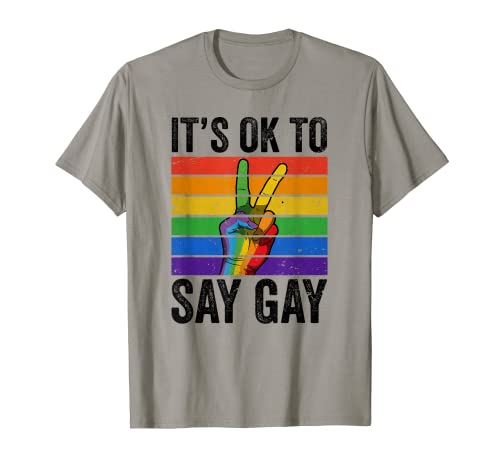 It's Ok To Say Gay Florida LGBTQ Pride Peace Gay Rights T-Shirt