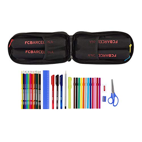 Preisvergleich Produktbild FC Barcelona 38-TLG. SCHREIBSET / Mini-Rucksack - SCHWARZ / ROSA