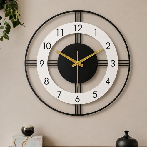 Auromin Designer Silent Wall Clock 40cm Metal - Image 2