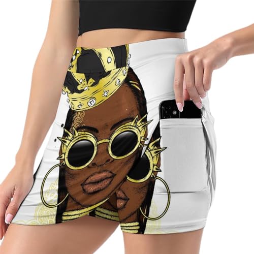 Jupe de tennis anti-frottement avec mini jupe short de course pour femme