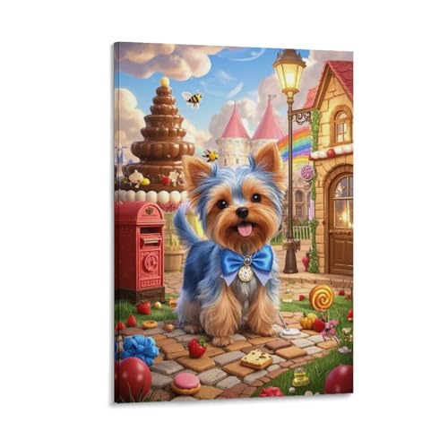 Peintures sur toile Yorkshire Terrier cadeau idéal amoureux des animaux