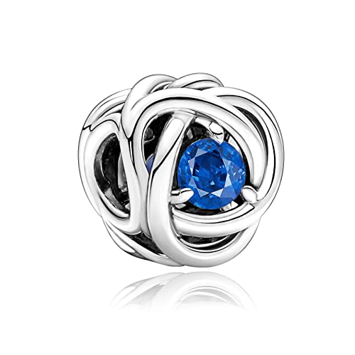 VALGACLS Birthstone Charms for Bracelet Necklace - 925 Sterling Silver Happy Birthday Charm for Women Girls Jewelry Gifts