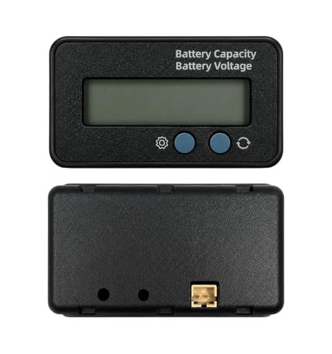 Image of Roboway Battery Indicator Display 12-84V Battery Capacity Voltage for Lead Acid Battery, Check Voltage and Charge Percentage of E-Rickshaw & E-Bikes, Green (Pack of 1)