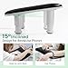 Big Arm Rest for Nails Tech: 2nd Generation U-Shaped Manicure Nail Arm Rest Stand Height Adjustable Armrest Microfiber PU Leather Hand Rest Pillow for Acrylic Nails (Black)