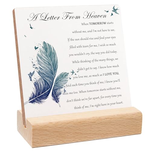 Bereavement Gift Memorial Gifts for Loss of Loved One Loss of Family Member Condolence Wood Sign With Wooden Stand Sympathy Decor Sign Plaque Sentimental Gifts for Home Table Decorations