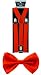 Nice Shades Combo Pack Suspenders & Bow Ties Red