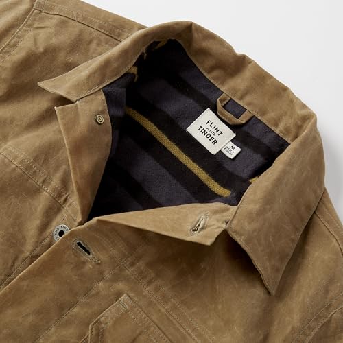 Image of Huckberry Flint and Tinder Men's Flannel-Lined Waxed Trucker Jacket
