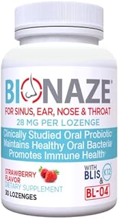 Bionaze Oral Probiotics - Dental Probiotics for Teeth and Gums, Bad Breath Treatment for Adults - Oral Care, Throat, Tonsil, Mouth, Teeth - Improve Gum Health with Clinically Proven BLIS K12 & BL-04
