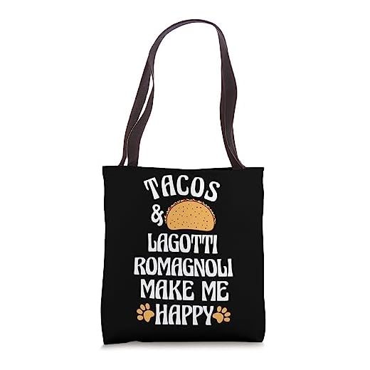 Tacos and Lagotti Romagnoli Are Happy Dog Lover Funny Pets Tote Bag