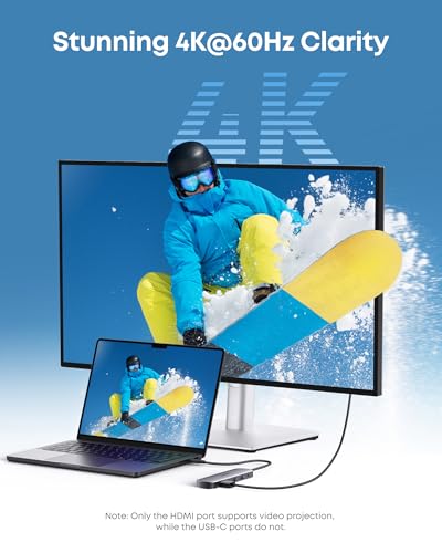 Anker USB C Hub, 7-in-1 Multi-Port USB Adapter for Laptops, 4K@60Hz USB C to HDMI Splitter, 100W Max Power Delivery, 3xUSBA & C 3.0 Data Ports, SD/TF Card, for Type C Devices (Charger Not Included) - Image 4