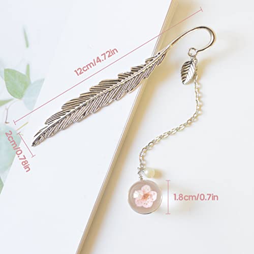 LEEQ Segnalibro in metallo con piume - 3 pezzi