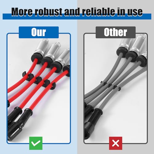 B4B Bang 4 Buck BB-10205006 12 Pcs Spark Plug Wires Separator Divider Kit Ignition Wire Separators Holder Black Wire Loom thumb #4