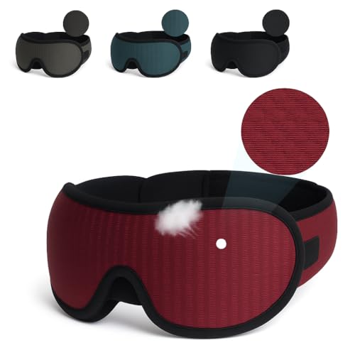 Genérico Máscara de dormir 3D confortável que bloqueia 100% luz c...