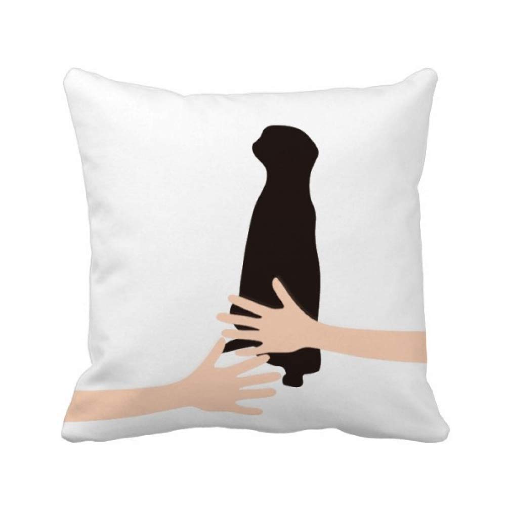 Coussin de Couvrir copher Noire Animaux Mignons Idée Cadeau Originale Anniversaire