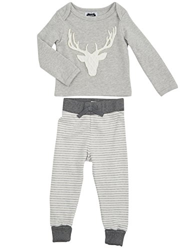 Ensemble cerf Mud Pie 6 mois en coton doux pour habiller bébé facilement