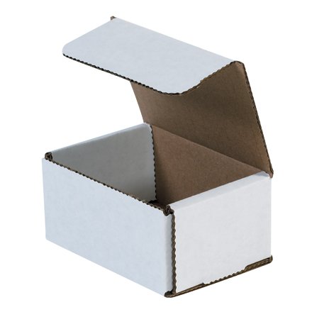 ValueMailers Brand 4x3x2-4L x 3W x 2H | White Foldable Corrugated Boxes Cardboard Packaging Mailing, Moving, Storage Box for Home or Business- Strong