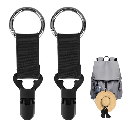 KAKUPPA 2 Pack Hat Clip for Travel on Bags, Secure Hat Holder Accessory for Vacation Beach Cruise, Must Have Vacation Essential Accessories for Backpack Luggage Handbag Hiking Enthusiasts