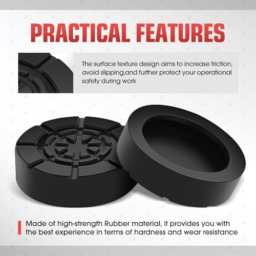 Image of DNA Motoring 2pack Floor Jack Rubber Pad, Frame Rail Protector, Car Lifting Pads Universal Jack Pad Adapter for Floor Jack, TOOLS-00620