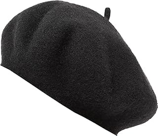 Wool French Beret Hat for Kids - Girls Classic Stretchable Solid Artist Beret Hats