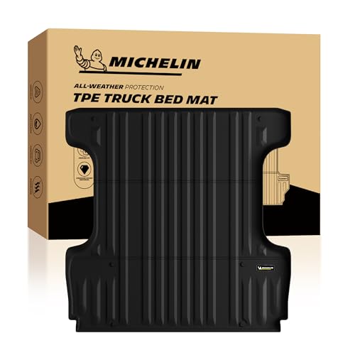 MICHELIN Truck Bed Mat for 2007-2021 Toyota Tundra 5.5 FT / 66.7 Only (Not Fit Drop-in Liners) All-Weather Truck Bed Liner Custom Fit Durable TPE Non-Slip