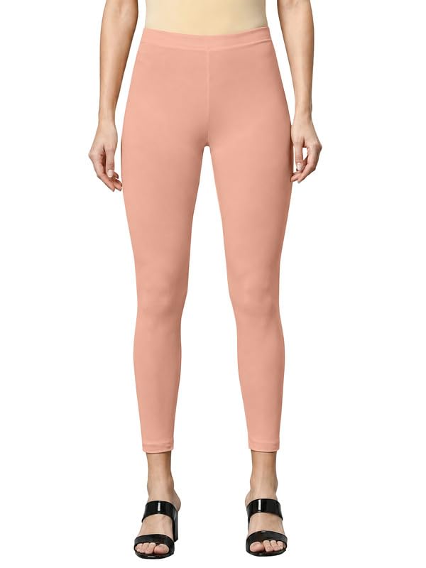 Image of TRENDMALLS Women's Microfiber Elastane Stretch Soft Cropped Leggings with Ultrasoft Waistband for Women