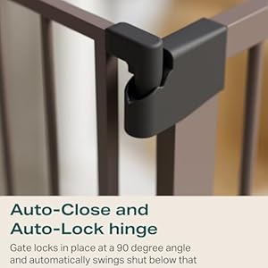 Cumbor 29.7-51.5" Baby Gates for Doorways Extra Wide, Safety Dog Gate for Stairs, Easy Walk Thru Auto Close Pet Gates for The House, Child Gate Includes 4 Wall Cups, Brown, Mom's Choice Awards Winner Cumbor 297 515 Baby Gates for Doorways Extra Wide Safety Dog Gate for Stairs Easy Walk Thru Auto Close Pet Gates for The House Child Gate Includes 4 Wall Cups Brown Moms Choice Awards Winner