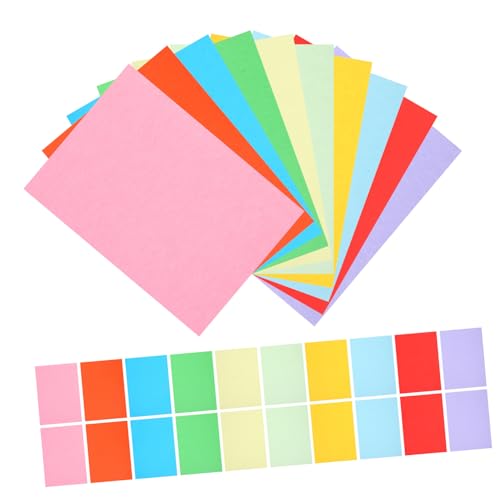 TEHAUX 1 Juego Papel De Copia En Color Cuaderno En Colorido Cartulina Pastel Cuadernos En Para Papeles De Impresora De Pegatinas De Bolsillo Papel 3 Paquetes