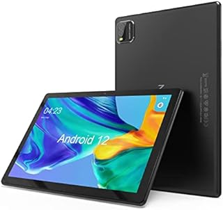 10.1 Inch Android 12 Tablet pc,64GB ROM 256GB Expand,Quad-Core Tablets,IPS HD Touch Screen and Dual Speaker,Google Certificated Wi-Fi Tablets,8MP+2MP Camera,6000mAh Long Battery Life(Black)