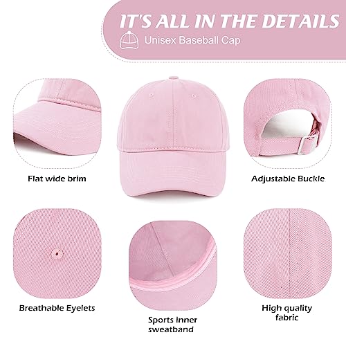 American Trends Pink Hat Baseball Cap For Women Golf Tennis Baseball Hat Youth Running Workout Hat Trucker Dad Hat Ponytail Smile Face Hat #TOP1